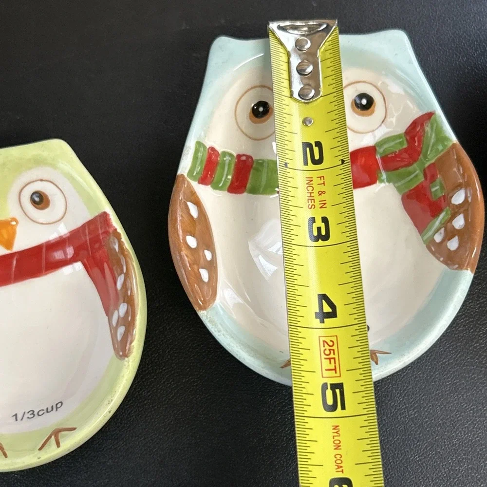 Boston Warehouse Trading Co Owl Measuring Cups Set‎ of 4 Gently Used Nesting